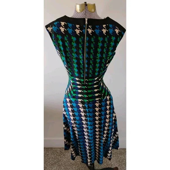 Gabby Skye Houndstooth Knit Dress Women's sz 4 Career Office Work Party NWT - Picture 5 of 11